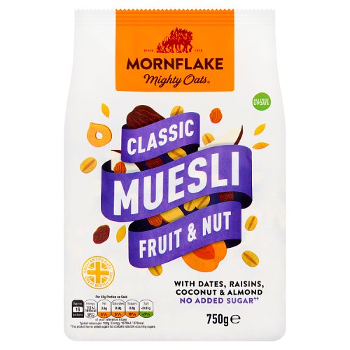 Mornflake Classic Fruit & Nut Muesli 750g pack shot