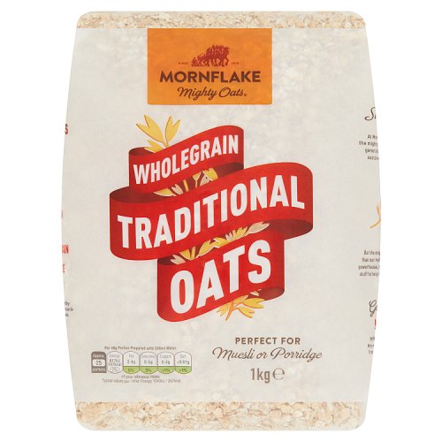 Mornflake Traditional Porridge Oats 1kg pack shot