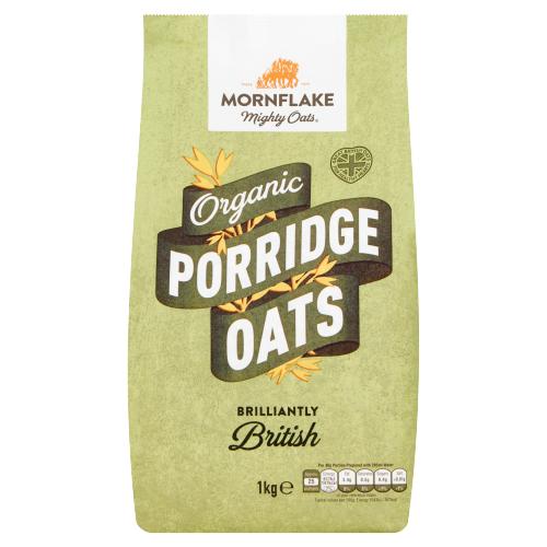 Mornflake Organic Porridge Oats 1kg pack shot