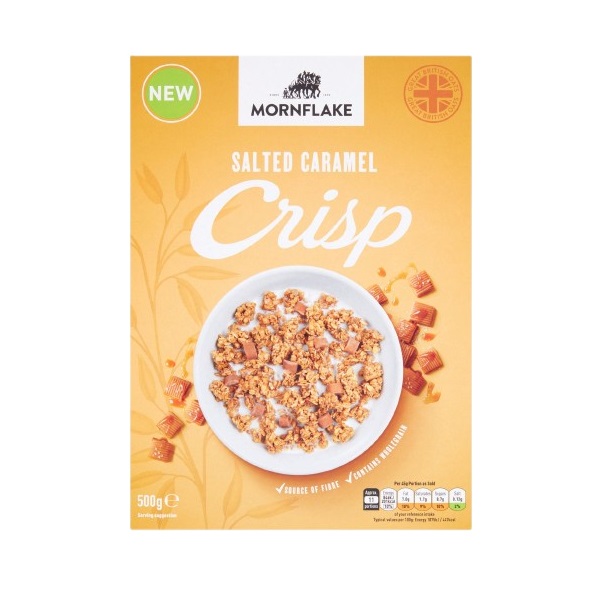 Mornflake Salted Caramel Crisp 500g pack shot