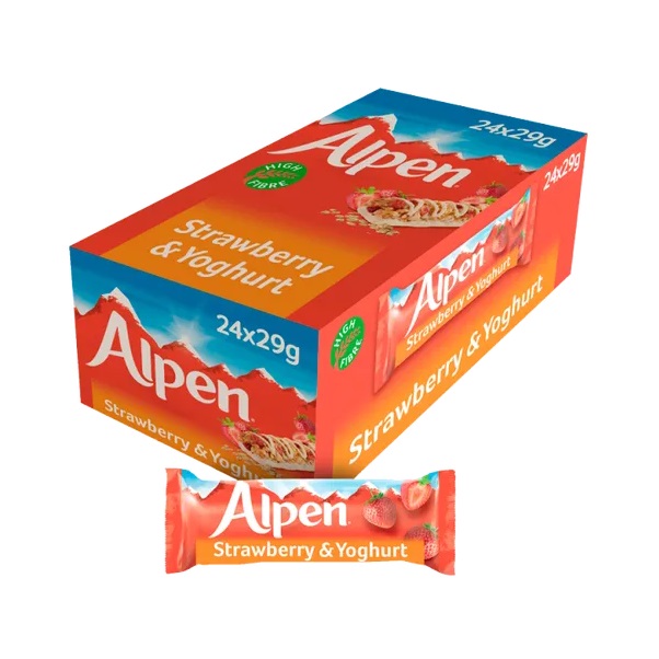 Alpen Cereal Bars Strawberry & Yoghurt 29g pack shot