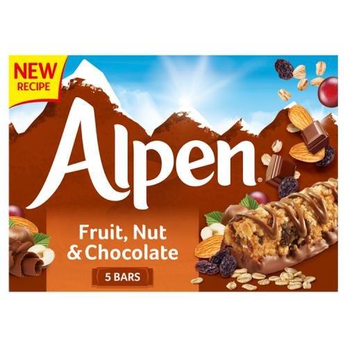 Alpen Bar 5pk Fruit, Nut & Chocolate (5 x 29g) pack shot