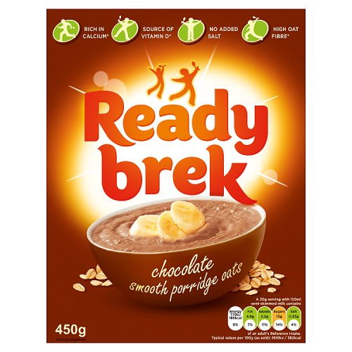 Ready Brek Smooth Porridge Oats Chocolate 450g pack shot