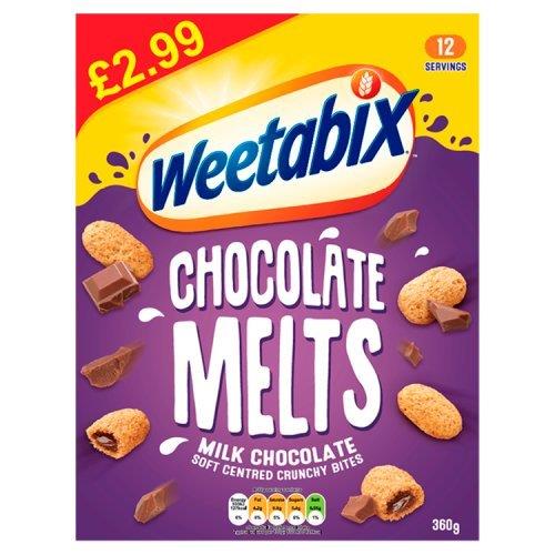 Weetabix Melts Milk Chocolate PM £2.99 360g pack shot