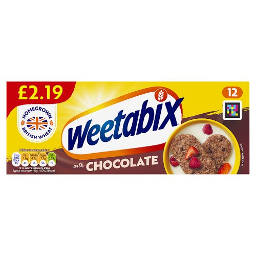 Weetabix Chocolate 12s PM £2.19 270g pack shot