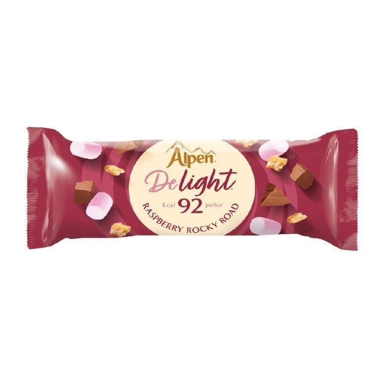 Alpen Delight Bars Raspberry Rocky Road 24g pack shot