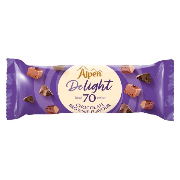 Alpen Delight Bars Chocolate Brownie 19g pack shot