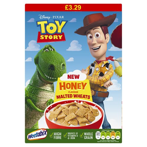 Weetabix Toy Story Honey Malted Wheats 500g PM £3.29 pack shot