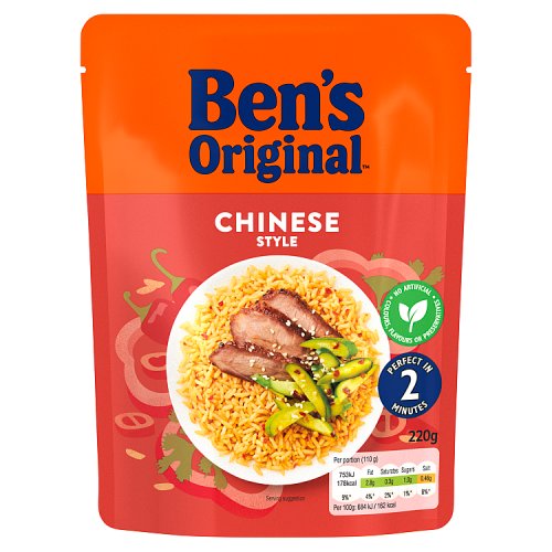 Bens Original RTH Rice Chinese 220g pack shot