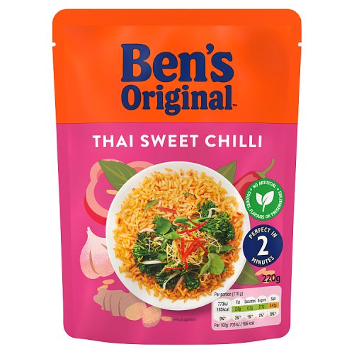 Bens Original RTH Rice Thai Sweet Chilli 220g pack shot