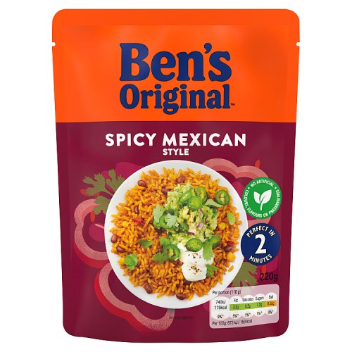 Bens Original RTH Spicy Mexican 220g pack shot