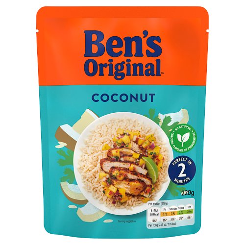 Bens Original RTH Rice Coconut 220g pack shot