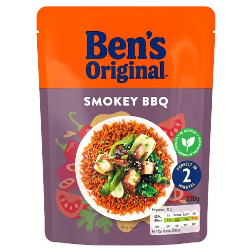 Bens Original RTH Rice Smokey Bbq 220g pack shot