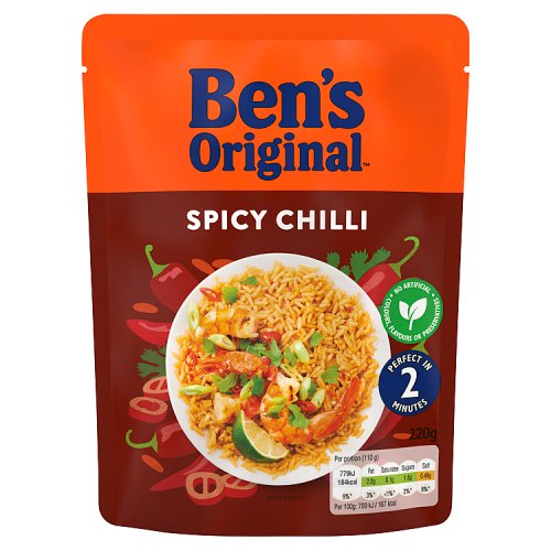Bens Original RTH Rice Spicy Chilli 220g pack shot