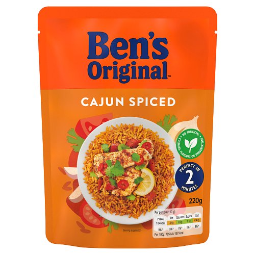 Bens Original RTH Rice Cajun Spiced 220g pack shot