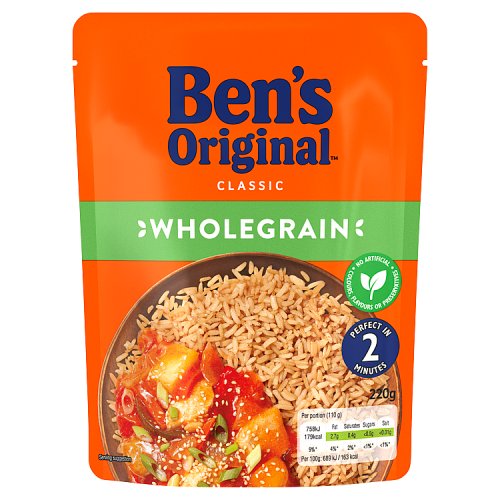 Bens Original RTH Rice Wholegrain 220g pack shot