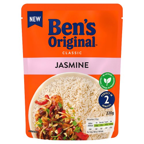 Bens Original RTH Rice Jasmine 220g pack shot