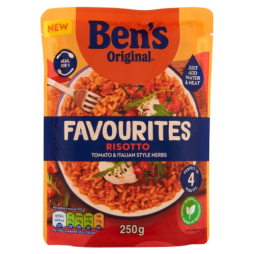 Bens Original Favourites Tomato & Herb Risotto Pouch 250g pack shot