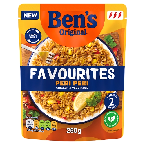 Bens Original Favourites Peri Peri Chicken 250g pack shot