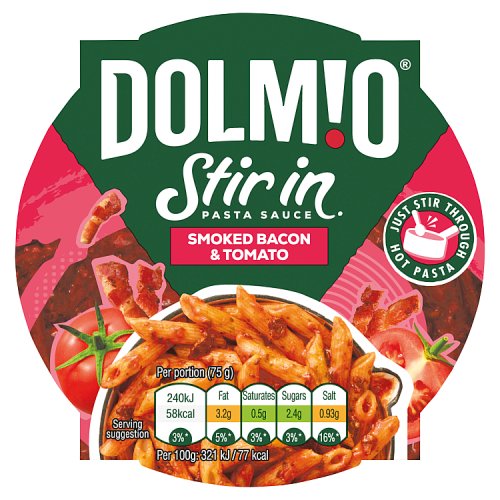 Dolmio Stir In Bacon and Tomato Pasta Sauce 150g pack shot