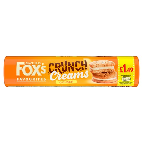 Foxs Crunch Creams Golden PM £1.49 200g pack shot