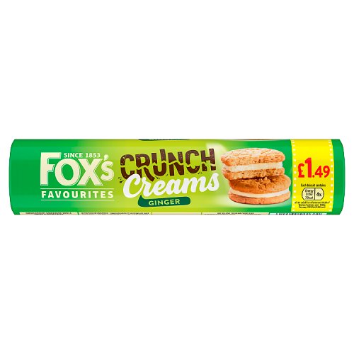 Foxs Crunch Creams Ginger PM £1.49 200g pack shot