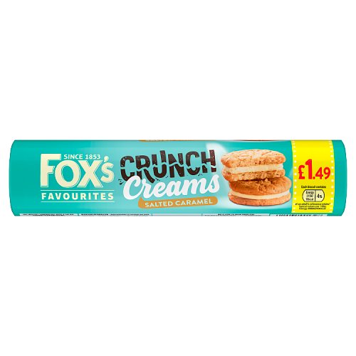 Foxs Crunch Creams Salted Caramel 200g PMP pack shot
