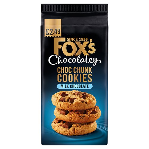 Foxs Cookies Milk Chocolate PM £2.49 180g pack shot