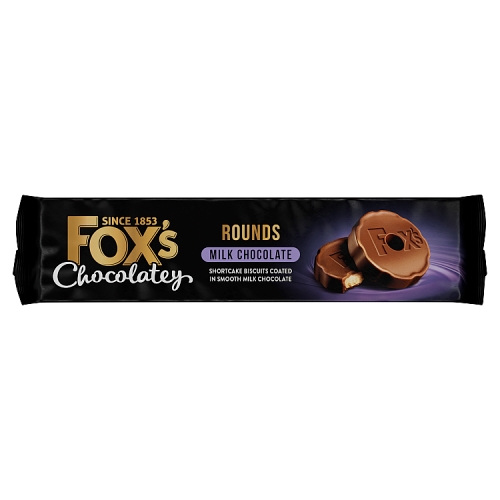 Foxs Chocolatey Milk Chocolate Rounds 117g pack shot