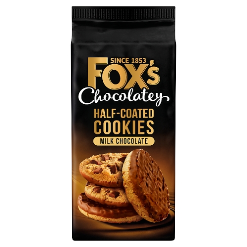 Foxs Fabulous Half Coated Chocolate Cookies 157g pack shot