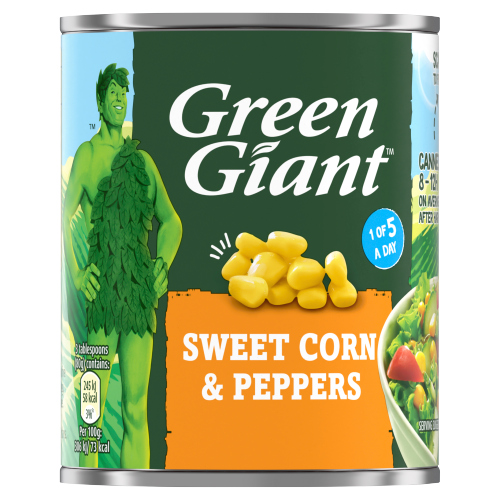 Green Giant Sweetcorn with Peppers 198g pack shot