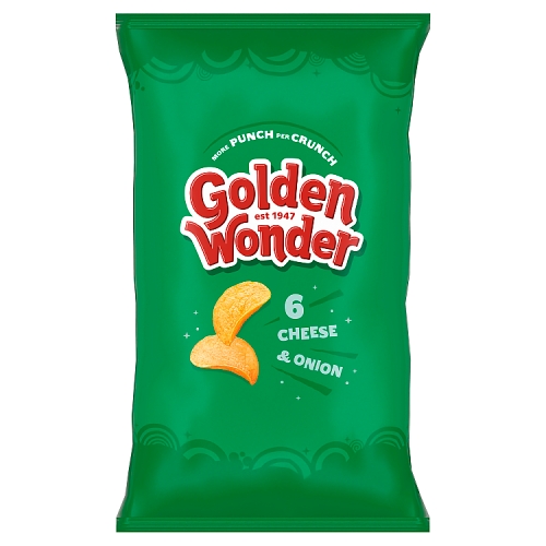 Golden Wonder Cheese & Onion 6pk (6 x 25g) pack shot