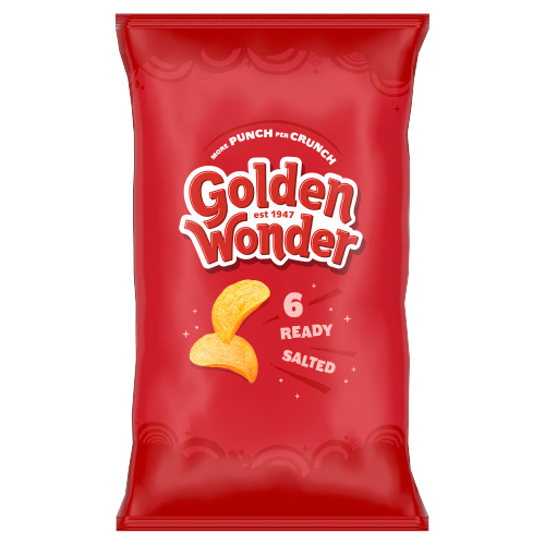 Golden Wonder Ready Salted 6pk (6 x 25g) pack shot