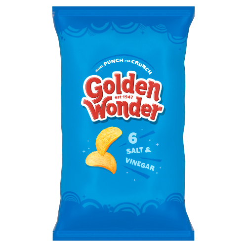 Golden Wonder Salt & Vinegar 6pk (6 x 25g) pack shot