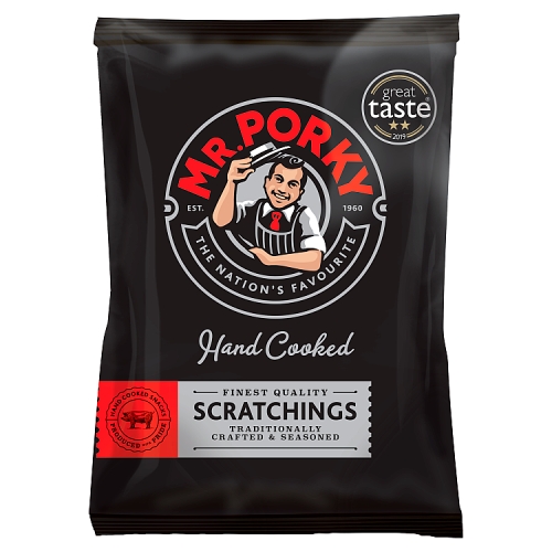 Mr Porky Handcooked Pork Scratchings Clip Strip 40g pack shot