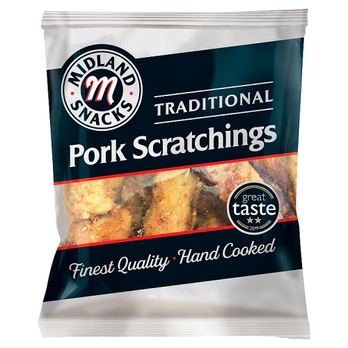 Midland Snacks Pork Scratching Clip Strip 40g pack shot