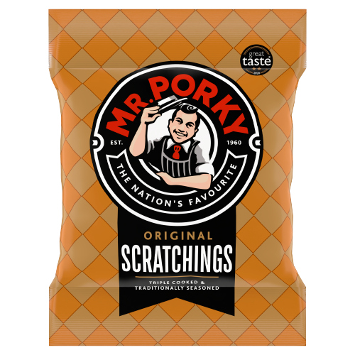 Mr Porky Scratchings Gold 40g pack shot