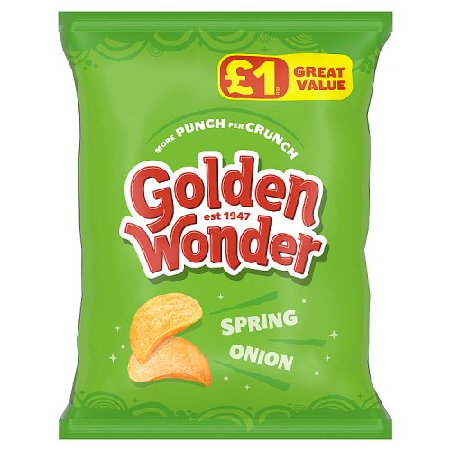 Golden Wonder Crisps Spring Onion PM £1 57g pack shot