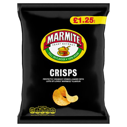 Marmite Crisps PM £1.25 65g pack shot