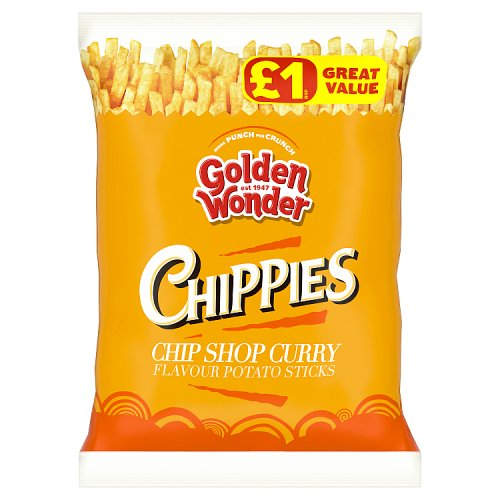 Golden Wonder Chippes Curry PM £1 70g pack shot