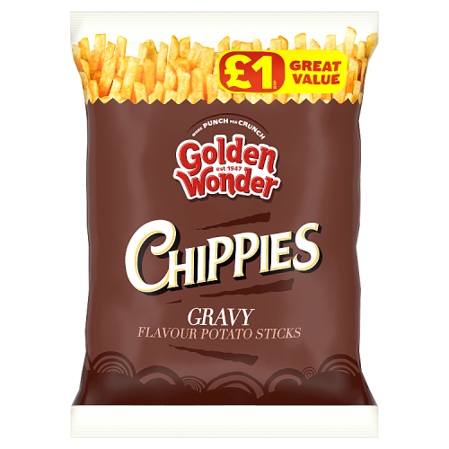 Golden Wonder Chippes Gravy PM £1 70g pack shot