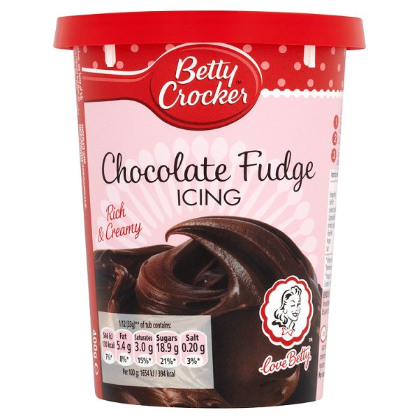 Betty Crocker Choc Fudge Icing 400g pack shot