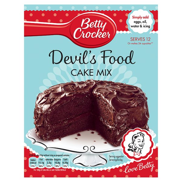 Betty Crocker Devils Food Cake Mix 425g pack shot