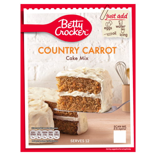 Betty Crocker Moreish Carrot Cake Mix 425g pack shot