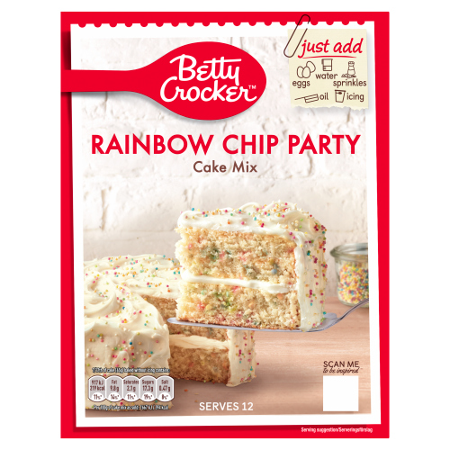 Betty Crocker Party Rainbow Chip Cake Mix 425g pack shot