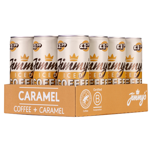 Jimmys Iced Coffee Caramel 250ml PMP pack shot