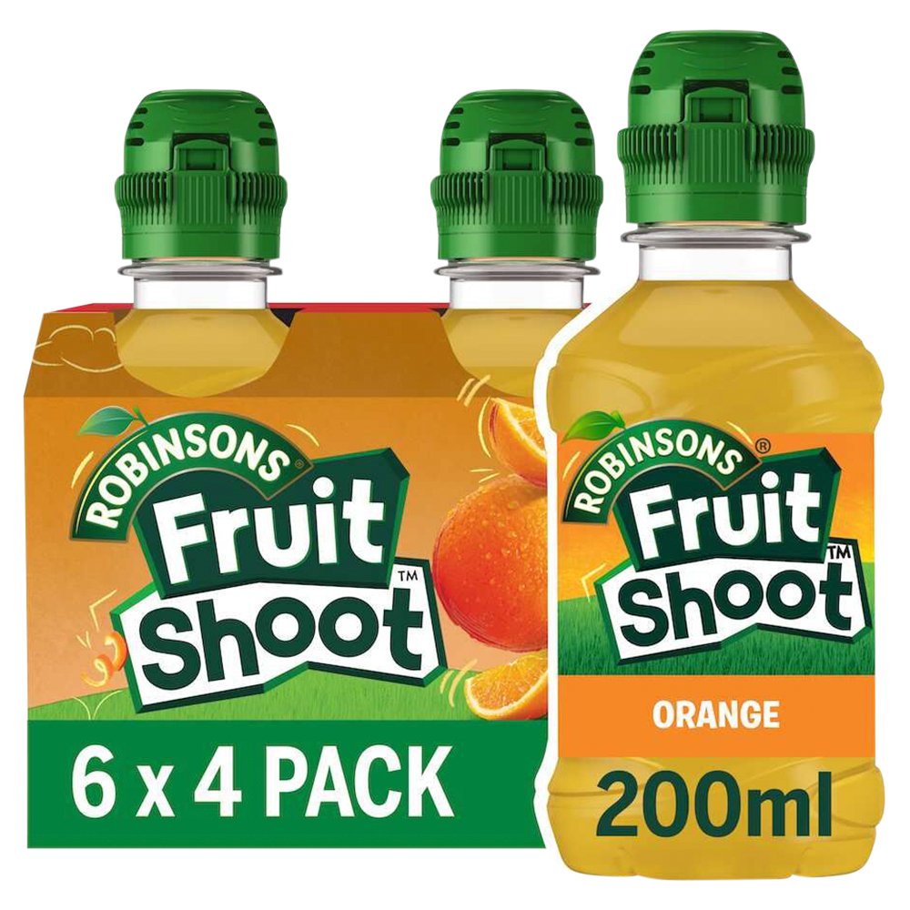 Robinsons Fruit Shoot Orange NAS 4pk (4 x 200ml) pack shot