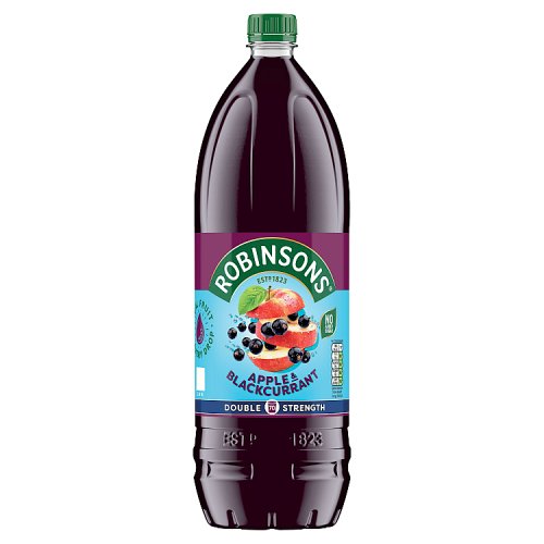 Robinsons Double Concentrated Apple & Blackcurrant NAS 1.75Ltr pack shot