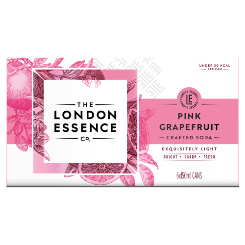 London Essence Pink Grapefruit 6pk (6 x 150ml) pack shot