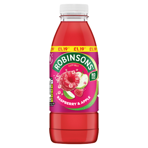 Robs Raspberry Apple Ready To Drink 500ml PMP pack shot